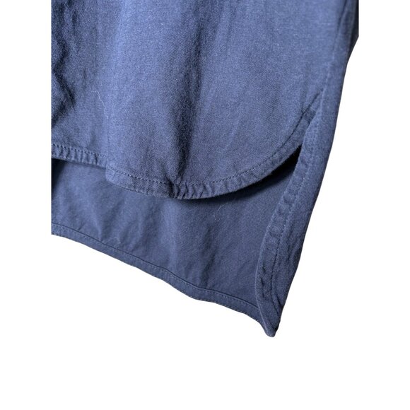 Nautica Womens Size Medium Navy Blue 3/4 Sleeve Embroidered Anchor Shirt - Picture 4 of 6